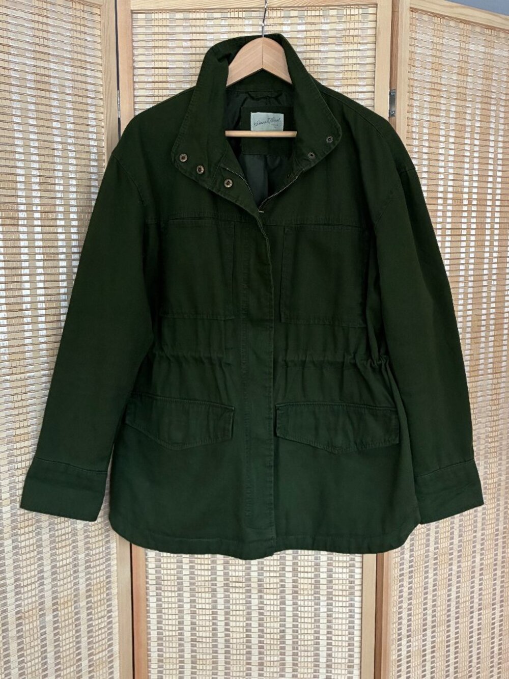 Universal Thread Lined Military Field Jacket Green Sz XL